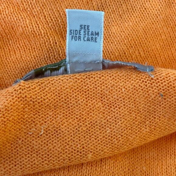 Hornytoad Colorblock Linen Sweater Women’s M Orange Pink Tab Sleeve Colorful - Picture 5 of 10